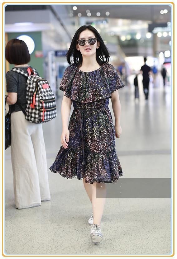 当谢娜和古力娜扎同穿碎花裙，才知道辣妈和少女的差距有多大!