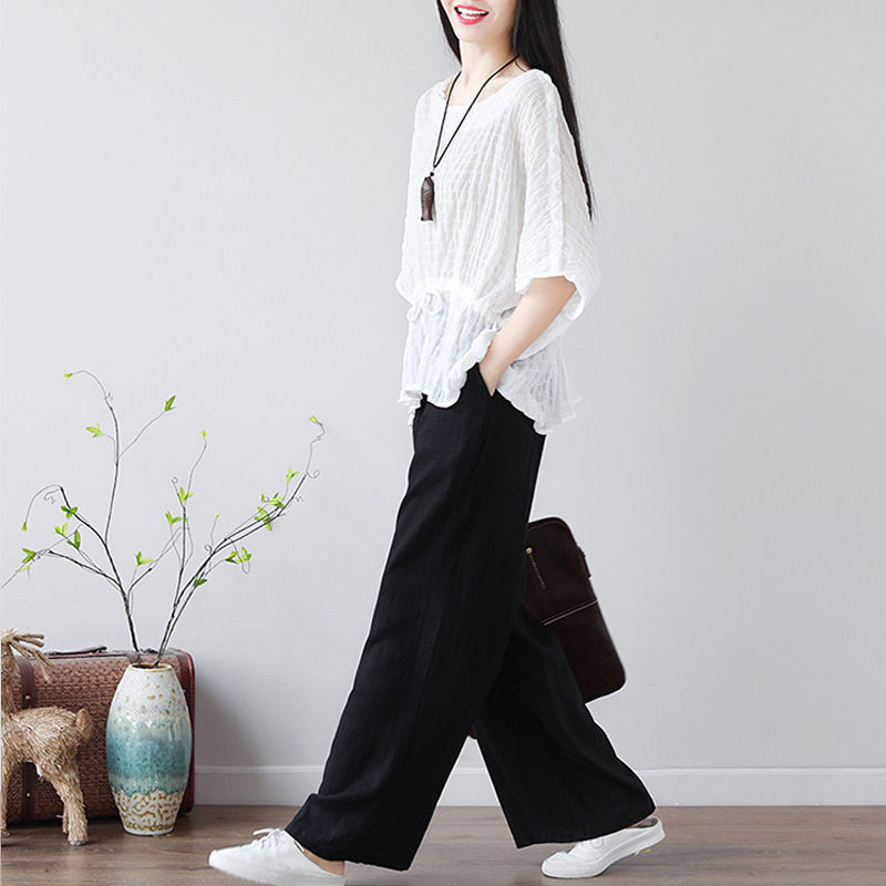 若你是26-48岁女人,早秋试试小衫+阔腿裤,时髦好看巨洋气