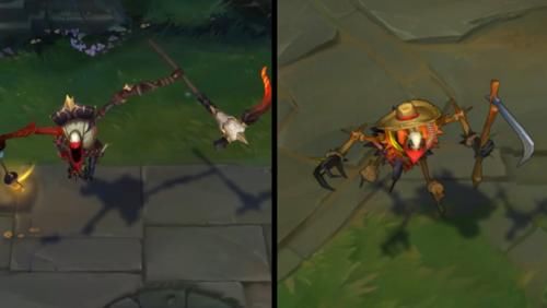  #皮肤#皮肤翻身？稻草人皮肤重做前后对比 多款皮肤现已绝版