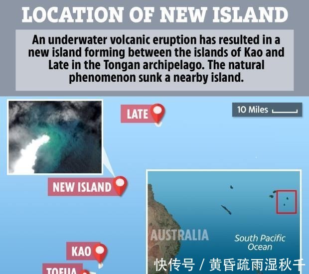 是好是坏？卫星发现海面冒出一块陆地，附近岛屿离奇消失