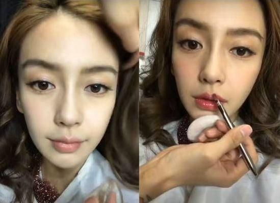 baby妆前皮肤暗嘴歪，妆后美如瓷娃娃?网友:整容般的妆法~