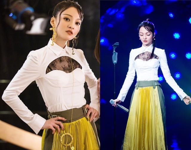 张韶涵难得性感一回，上身仅靠一根线遮重点，网友:没点安全感!