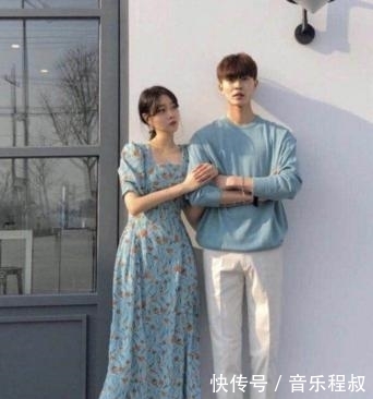 『藏青色』韩国情侣的同色穿搭,这也太有爱了吧!