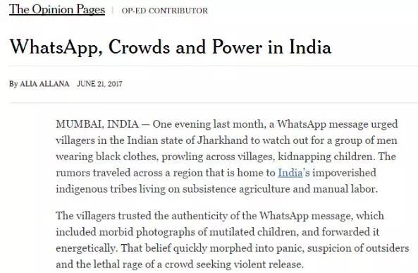 印度版微信造谣，全民恐慌，活活打死27人，可恶