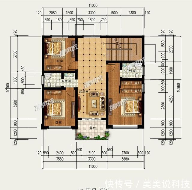「平面布局图」江西农村35万建别墅,广东60万,福建100万,你觉得哪栋更值?