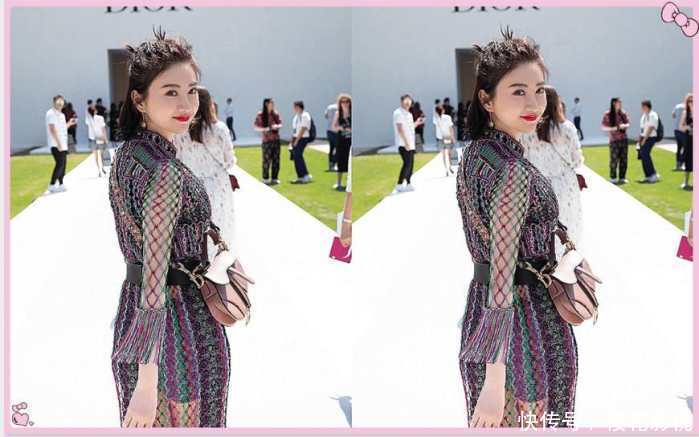 景甜巴黎时装周穿镂空裙装, 网友: 她穿就对了, 别人穿就成渔网了