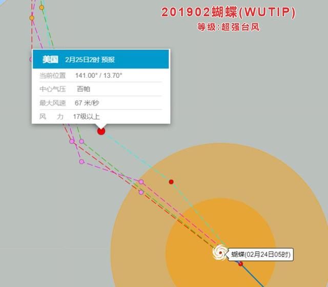 台风蝴蝶突破17级完成大逆袭，但美国预报真正的巅峰还没到…