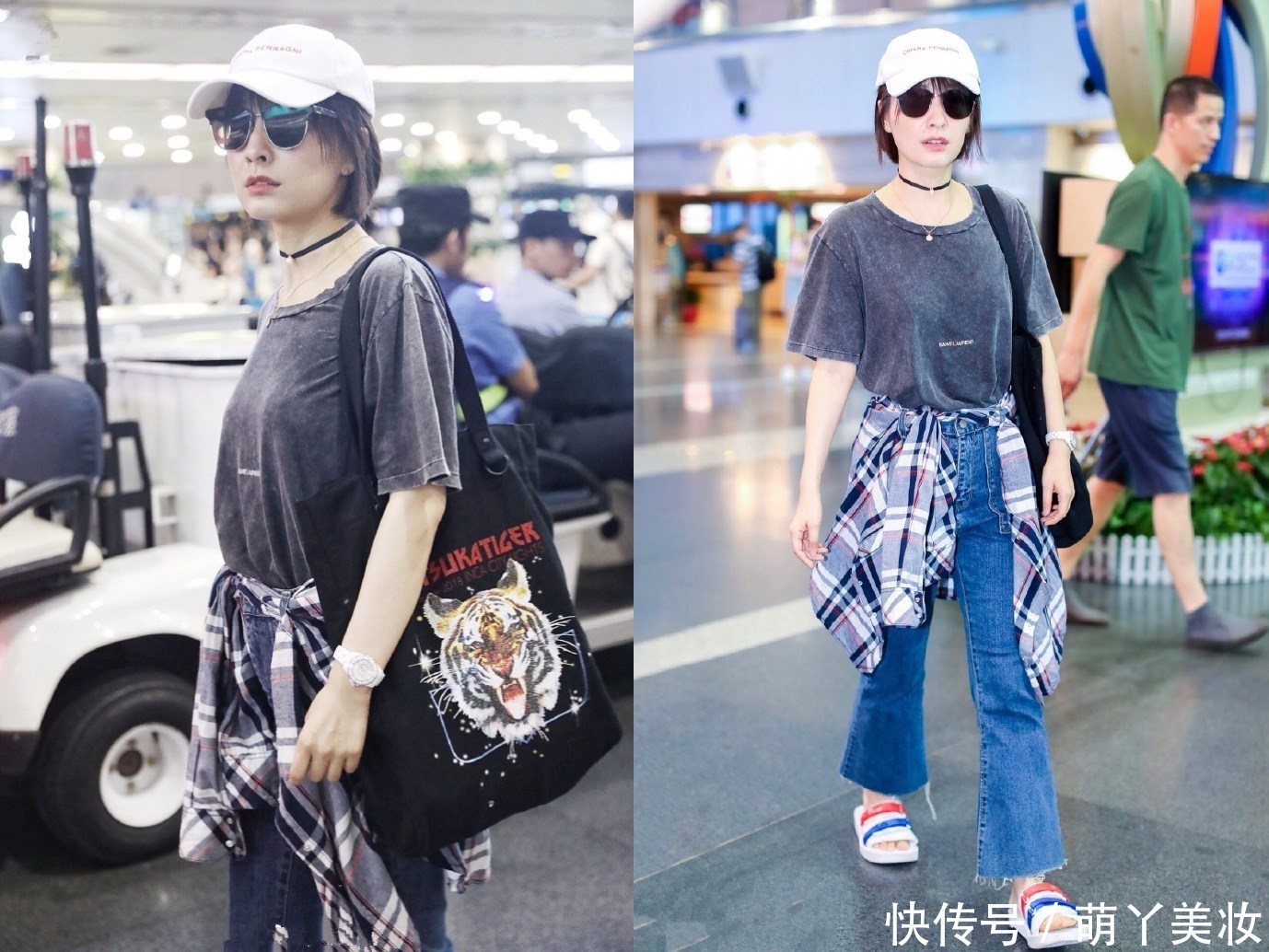 吴昕穿阔腿裤把裤头都给剪掉了，眼看都快挂不住了，网友：变瘦了