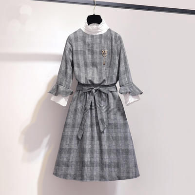 不到1米6的女子有福了!新上的棉麻“秋”裙，不穿高跟鞋也显高