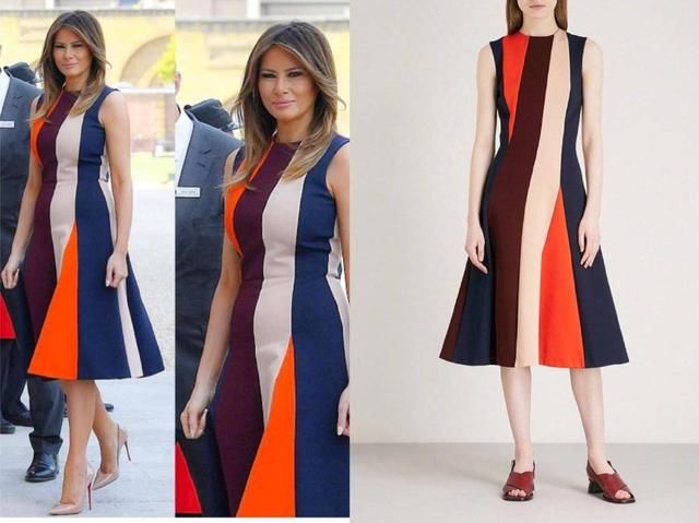 特朗普访英，第一夫人穿贝嫂品牌亮相，但穿高跟鞋打保龄球好尴尬