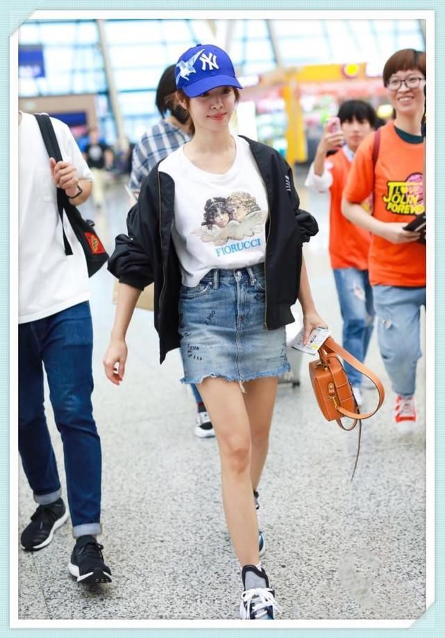 当165吴谨言和156蔡依林同穿A字裙，网友：谁谎报身高一目了然！