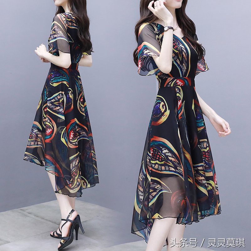 老婆你真美，穿上这“小蛮腰”裙，气质高雅有女人味，洋气极了