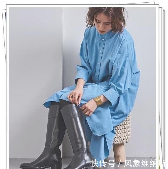 冬季■长筒靴怎么搭配?除了牛仔裤,日本女人最爱穿“长靴+裙子”