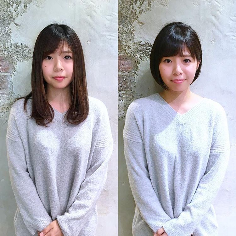 对比了才知道，短发能让你的脸型马上变小