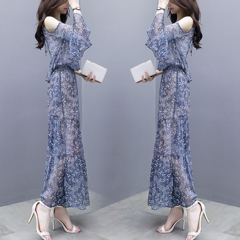 媳妇可会打扮了,换上这雪纺套装特别吸睛,清爽洋气魅力四射