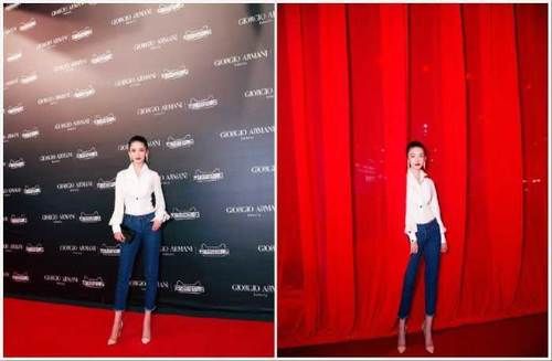 李沁羽绒服搭配牛仔衫? 一般人真驾驭不了, 网友: 好看的是腿