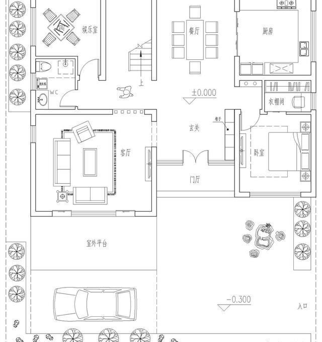 农村盖别墅一定要带平顶，可以晒粮食，这栋造价50万的别墅不错
