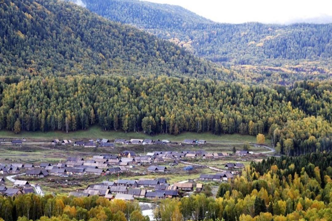 新疆有一村子,被誉为“中国第一村”,秋天被金黄色包围