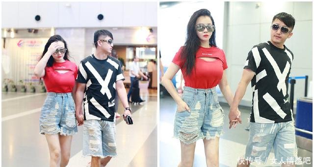 冉莹颖厉害！这么紧的裤头也要硬塞，这么宽的T恤却有撑爆的感觉