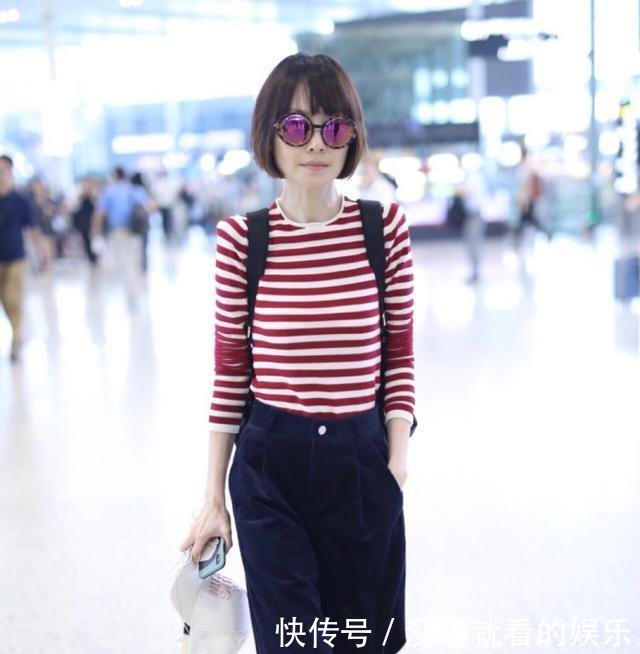 鲁豫的腰有多细这么紧的收腰裤都能穿上，真有80斤吗