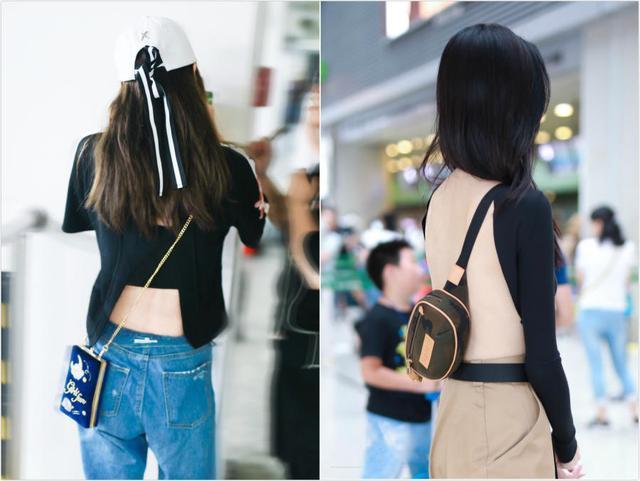 李金铭的T恤后背消失，却搭了件裹胸，网友：没超模的胆不如不穿