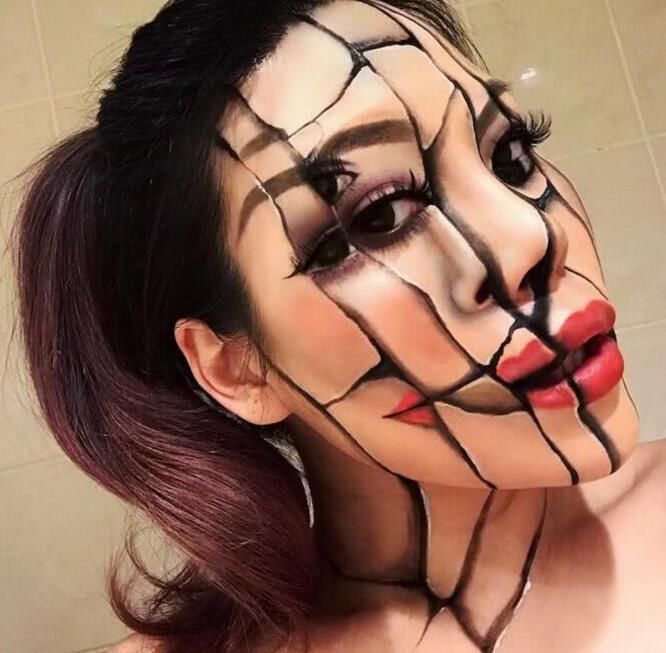 3D化妆技术，看到这样的妆容，是不是跟小编一样也吓了一大跳呢