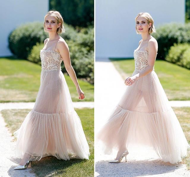 艾玛罗伯茨的飙高穿搭术了解一下，157cm也能凹出大长腿的既视感