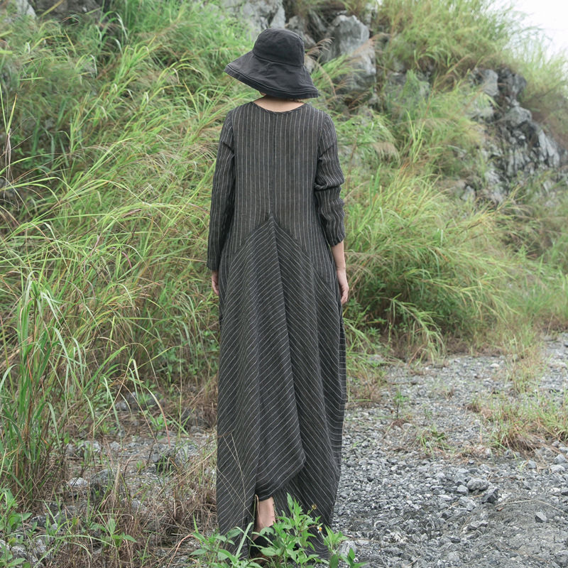 老婆把阔腿裤扔了,换上时下流行的棉麻裙,还别说,真的挺美