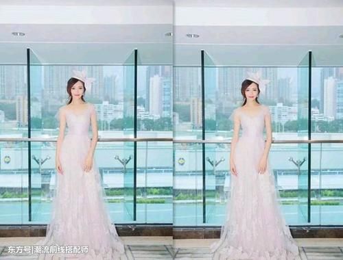 唐嫣厉害了，一袭粉色蕾丝长裙美如画，网友：罗晋知道你这么美吗