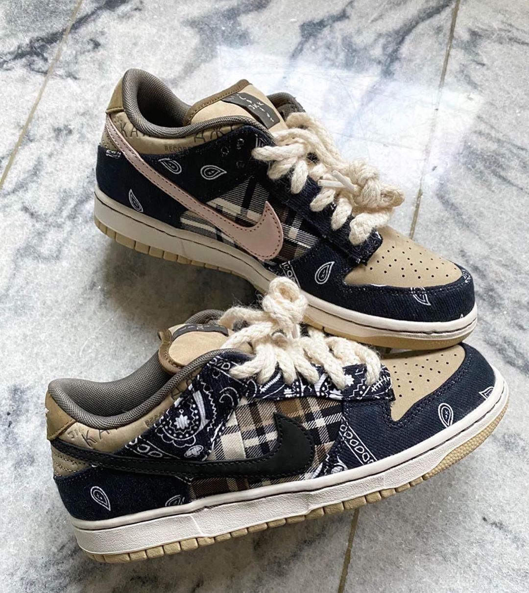  『市售』没有刮刮乐设计！Travis Scott晒出Dunk SB未市售Sample