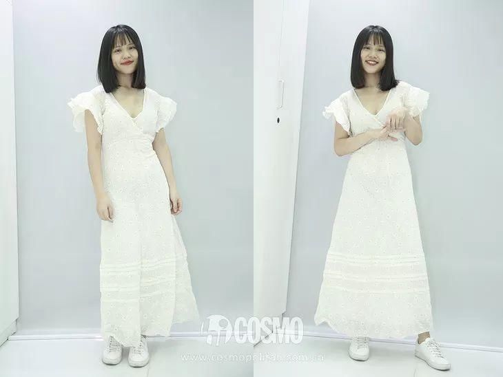 千万别学刘雯穿排扣连衣裙!