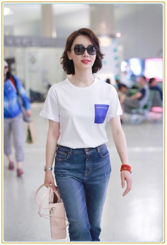 当41岁陈数和28岁谭松韵同穿白T恤，才知道气质和年龄哪个更重要