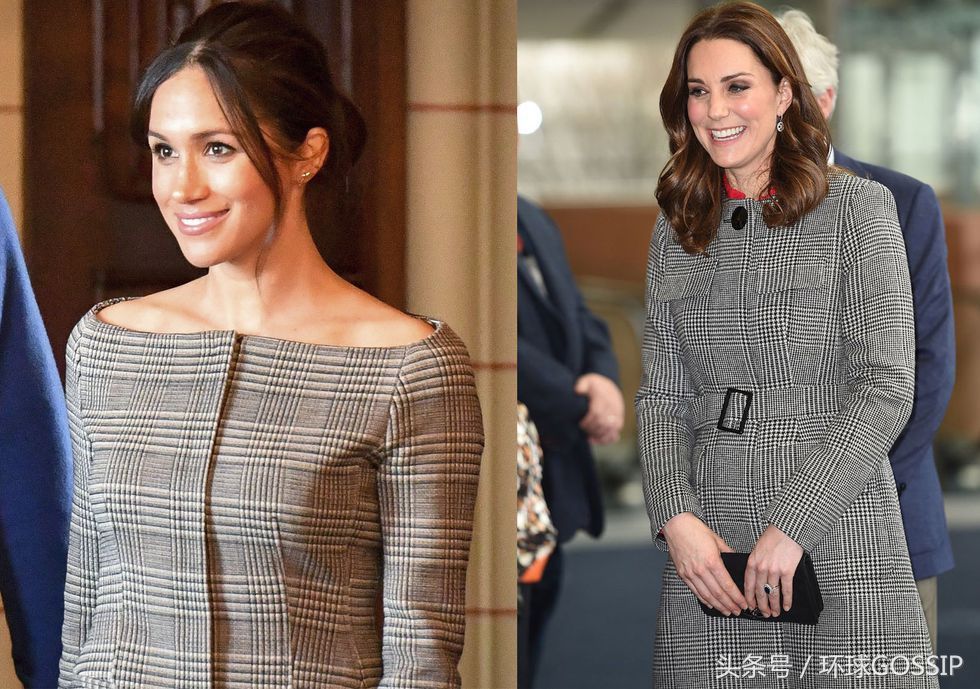 梅根和凯特王妃“疑似撞衫”很多次,果然是英国王室好姐妹