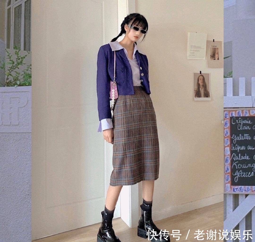  「前卫」女生不要总穿“打底裤”，试试这么搭，淑女又显高