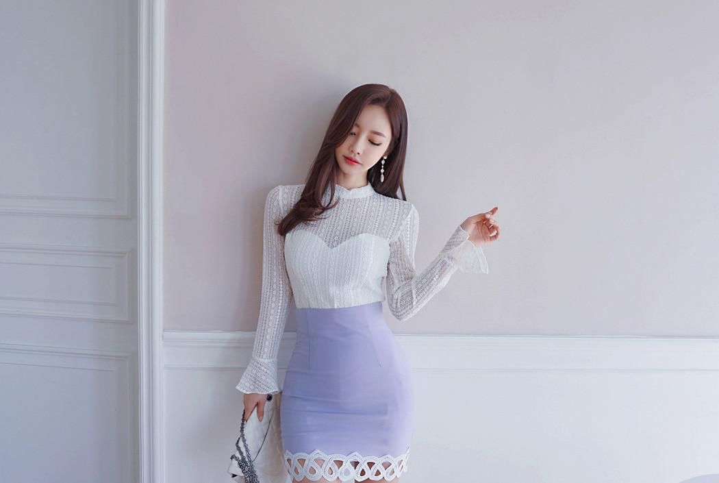 # 蕾丝#与生俱来的女人味，可不是说着玩的，蕾丝调调包臀裙