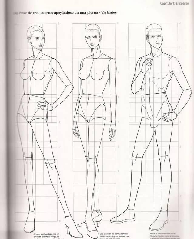 [模特的身]全新-160个服装人体动态【线稿】素材分享！（独家珍藏版）