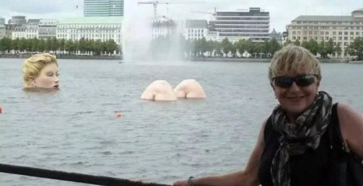 德国湖中突然出现巨型美人鱼，数百人看到又被撤回，是什么情况？