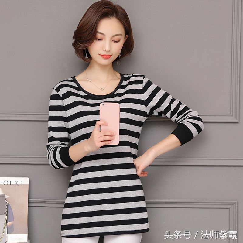 秋款小衫，老婆连买6件，搭配小脚裤，气宇非凡，美得快认不出了