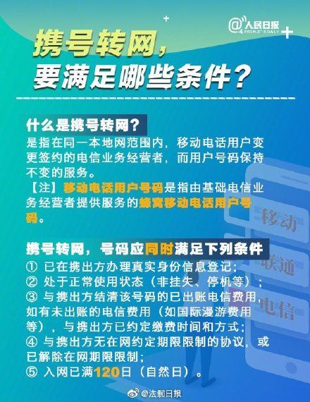  【自选】工信部：携号转网正式实施 用户可号码不变自选运营商