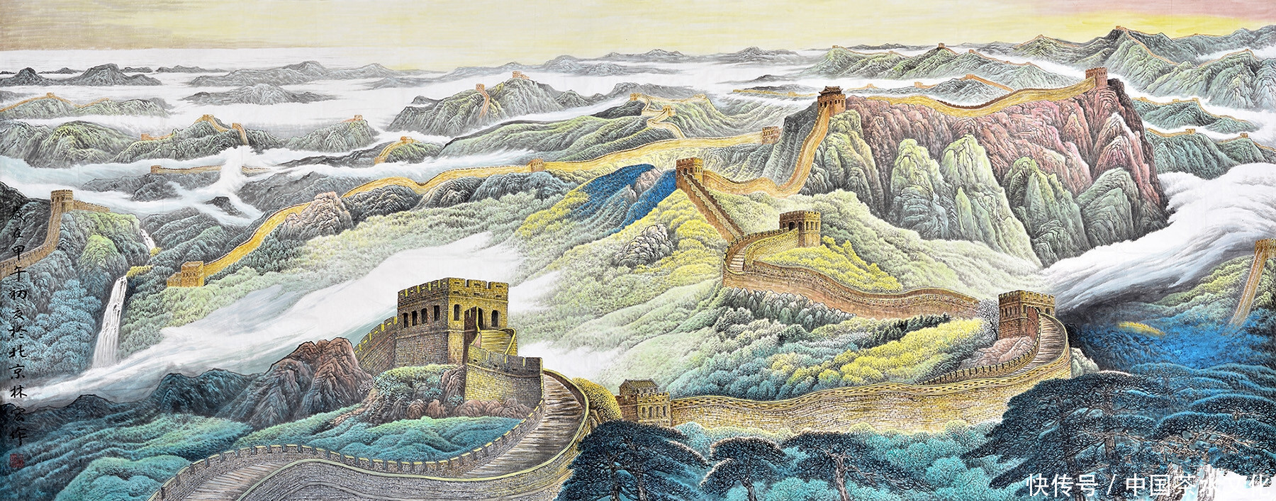 办公室装饰画选什么？手绘山水打造办公典雅之风