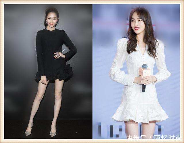 当172唐嫣和173关晓彤同穿短裙, 网友: 终于知道真正美腿长啥样了