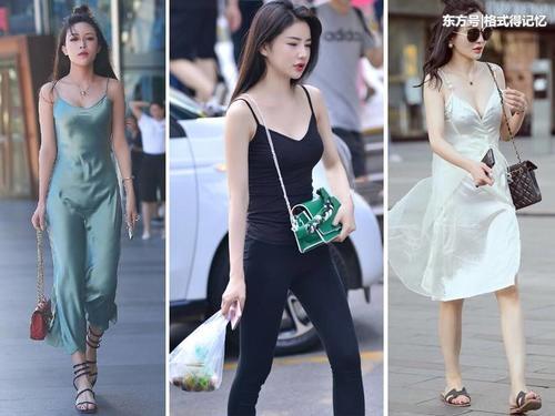夏季穿吊带装出门，不但凉爽而且还显女人味，美出你的气质！