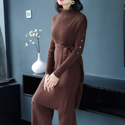 秋天凉，老婆把连衣裙全扔了!这套装一下买5件，美的哪像50岁