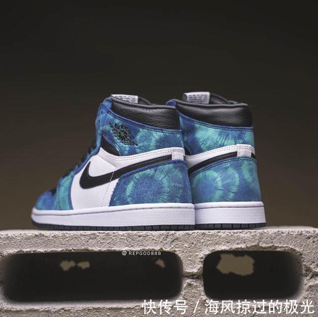 抢先@扎染Air Jordan 1上脚抢先看!神仙颜值,你说香不香
