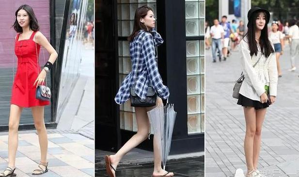 三里屯美女挑战展示大长腿极限 热裤要多短有多短