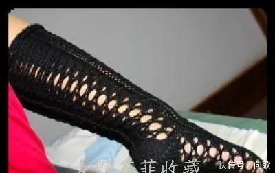  #羽毛束花样#超级性感的棒针长筒袜的织法
