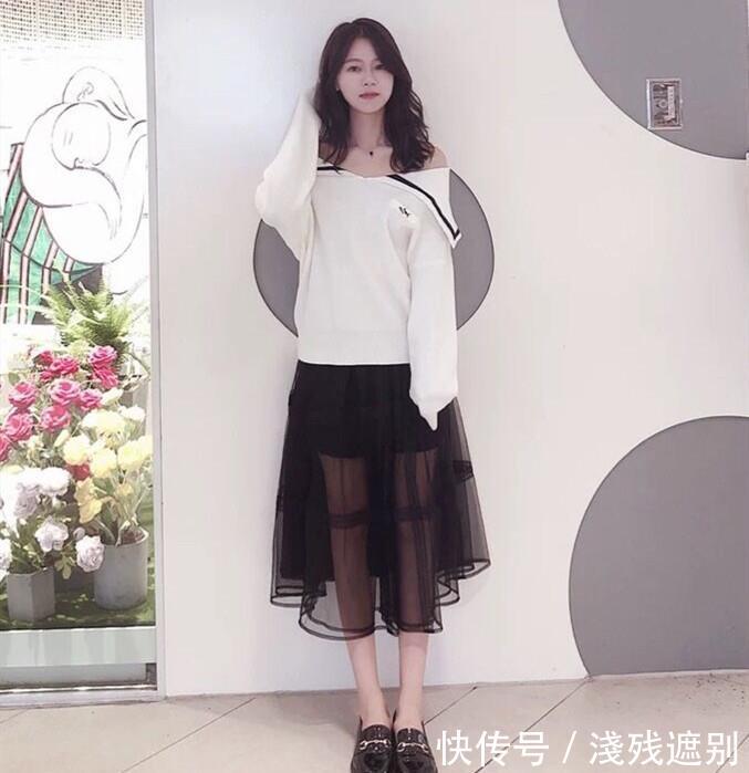  『小姐姐』早春半身裙穿搭技巧，时尚显高又显瘦，穿出韩范儿小姐姐的气质感