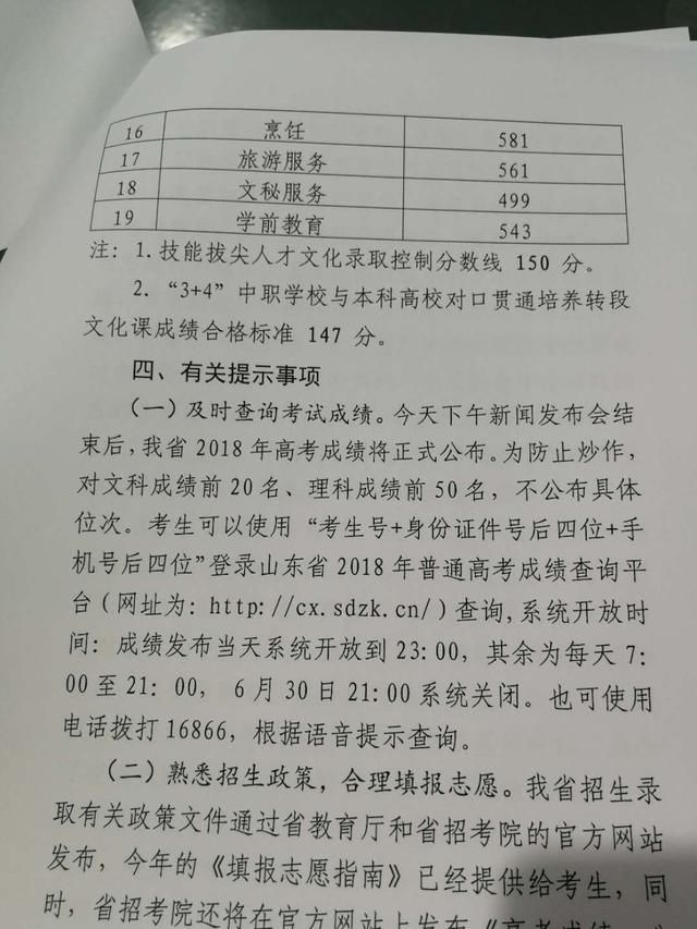 文科505!理科435!山东省2018年高考本科分数