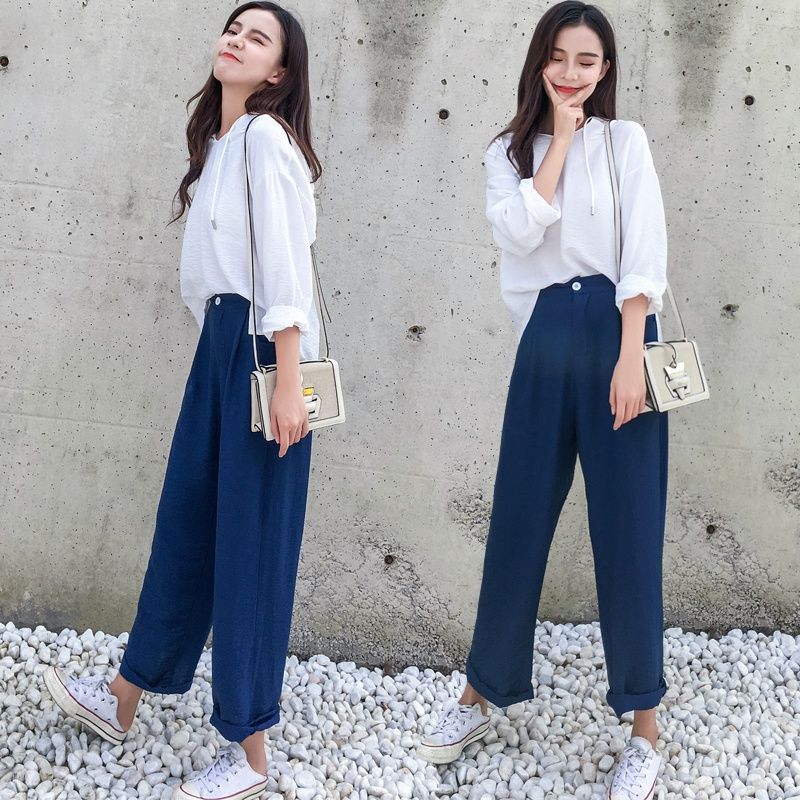 我虽然肉比较多，但我贼喜欢穿:阔腿裤套装，高级还看不出我很胖