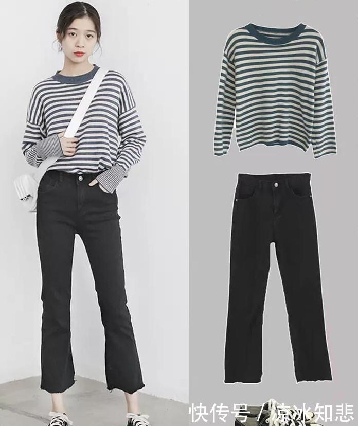  【LOOK】微喇叭牛仔裤穿搭LOOK，修饰好腿型又显瘦，尽显女性个性时髦范儿